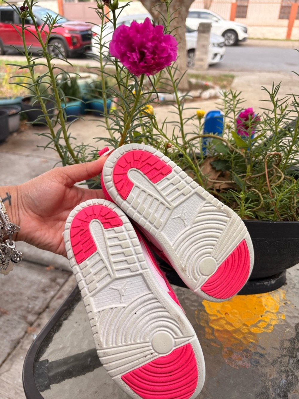 Jordan Kids Pink/Light Pink Low-Top Sneakers - Picture 5 of 7